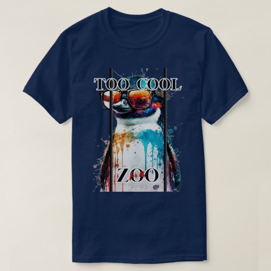 T-shirt Trop Cool pour le zoo Penguin (Design devant)