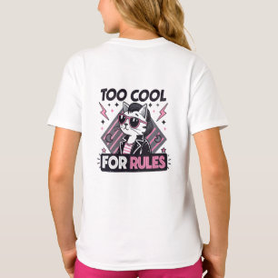 T-shirt Trop Cool Pour Les Règles – Chat Streetwear Modern