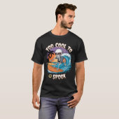 T-shirt Trop Cool pour parler - Surf Skeleton Halloween (Devant entier)