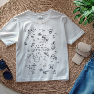 T-shirt Trop de pâtes Chirte alimentaire italienne amusa