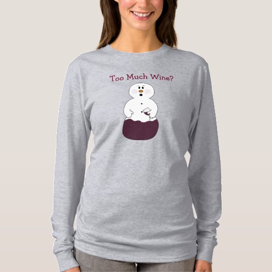 T-shirt trop de vin (Devant)