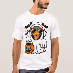T-shirt Trop effrayant pour ceci – Canard fantôme drôle Ha