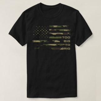 T-shirt Trop gros pour tirer Camouflage USA Drapeau déprim