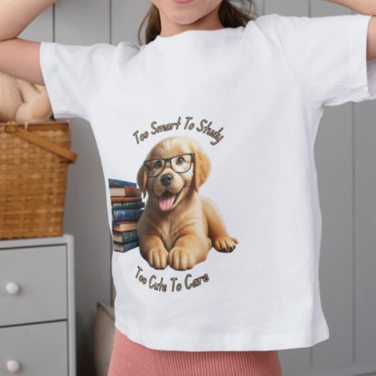 T-shirt Trop Intelligent Pour Étudier Trop Mignonne Pour P