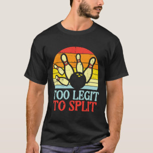 T-shirt Trop Léger Pour Diviser L'Équipe De Bowling Retro