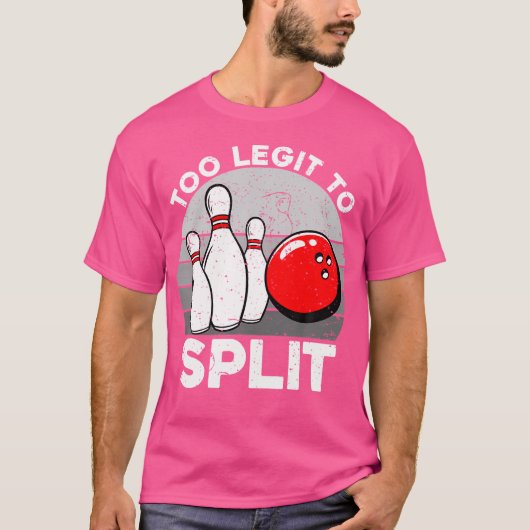 T-shirt Trop Léger Pour Fractionner Les Bowling Drôle (Devant)