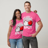 T-shirt Trop Léger Pour Fractionner Les Bowling Drôle (Unisexe)