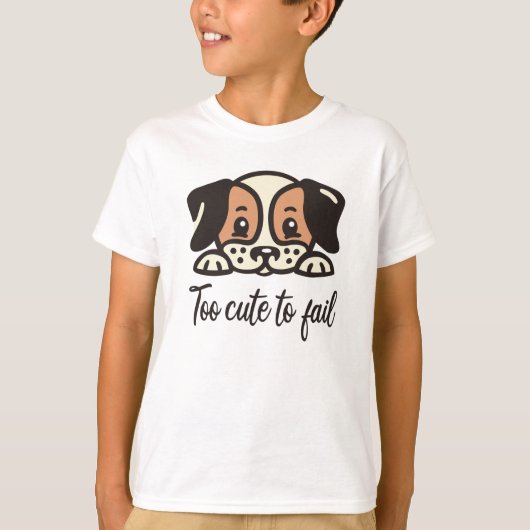 T-shirt Trop mignon pour échouer (Devant)