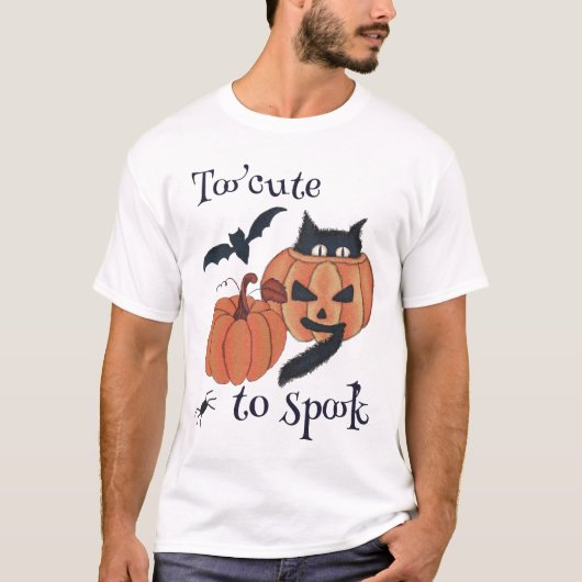 T-shirt Trop mignon pour effrayer (Devant)