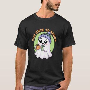 T-shirt Trop mignon pour effrayer un fantôme avec une tass