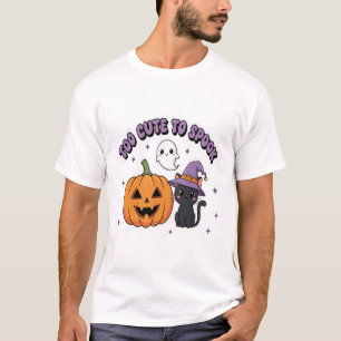 T-shirt Trop mignon pour Halloween épouvanté