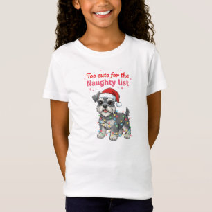 T-Shirt Trop mignon pour le tee-shirt de schnauzer de la l