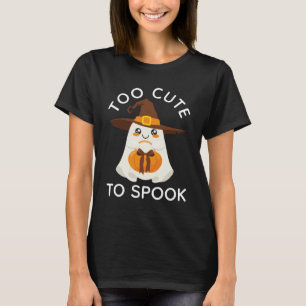 T-shirt Trop mignon pour parler Halloween mignon dessin fa