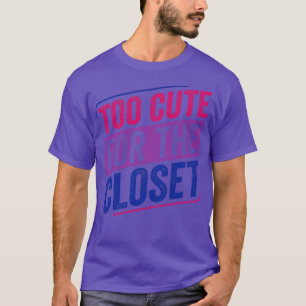 T-shirt Trop Mignonne Pour Le Closet Bi Pride Bisexual Bis