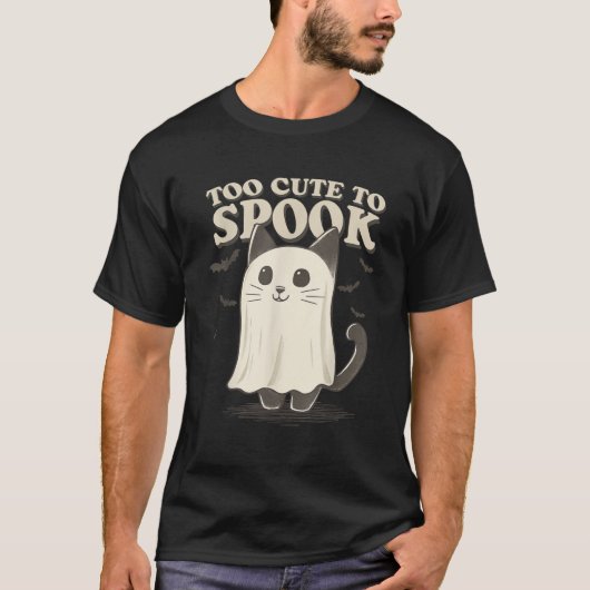 T-shirt Trop Mignonne Pour Parler Ghost Chat Kawaii Hallow (Devant)