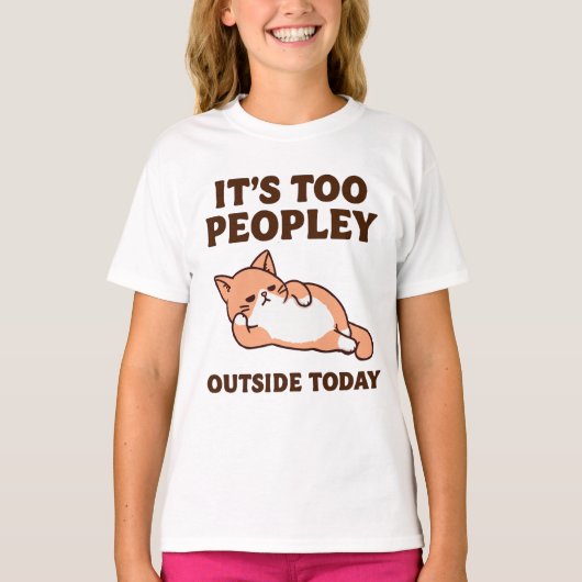 T-shirt Trop Peopley Chat (Devant)