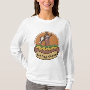 T-shirt Trophée Vainqueur Hot Dog Champ Nourriture Mignonn