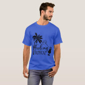 T-shirt tropical basique foncé (Devant entier)