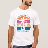 T-shirt Tropical Beach Palm Tree Custom Spring Break Trip (Devant)