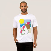 T-shirt Tropical Beach Vacation Coconut Flowers Flip Flops (Devant entier)