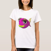 T-shirt Tropical beau poisson rose fille (Devant)