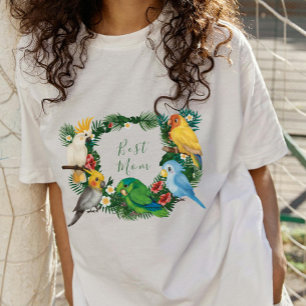 T-shirt Tropical bébé mignon perroquets exotiques colorés