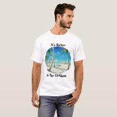 T-shirt Tropical Caribbean Beach (Devant entier)