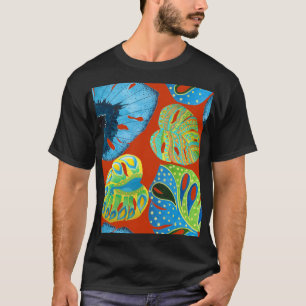 T-shirt Tropical Chic : Motif feutré sans joint.