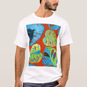 T-shirt Tropical Chic : Motif feutré sans joint.