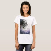T-shirt Tropical Chic Palm Tree soufflé au vent (Devant entier)