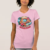 T-shirt Tropical Donut Beach Food Editable (Devant)