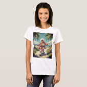 T-Shirt Tropical Grandma Skateboard cool (Devant entier)