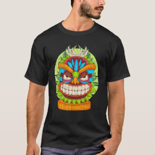 T-shirt Tropical Hawaiian Tiki Mask Polynesian Luau Party