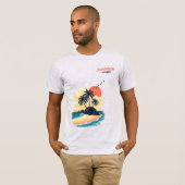 T-shirt Tropical Island Sunset Summer Escape  (Devant entier)