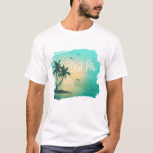 T-shirt Tropical Isle Best Man Turquoise ID581 (Devant)
