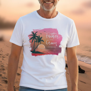 T-shirt Tropical Isle Father of the Groom Pink ID581