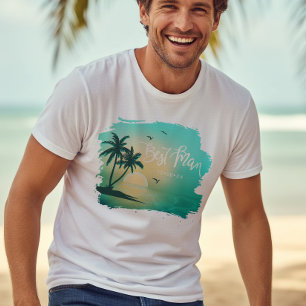 T-shirt Tropical Isle Meilleur Homme Teal ID581