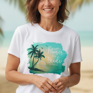 T-shirt Tropical Isle Mère de la Mariée Teal ID581