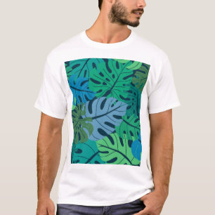 T-shirt Tropical Jungle Palm Motif sans couture