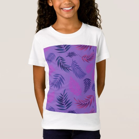 T-Shirt Tropical Leaves Pattern 19 (Devant)