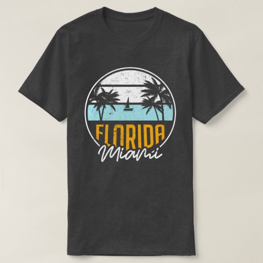 T-shirt Tropical Miami Vacation FL Summer Florida State Fl (Design devant)