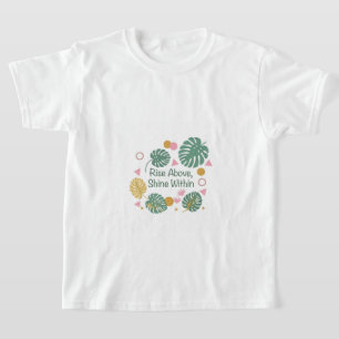 T-shirt Tropical Monstera Palm Leaf Inspirant Positif