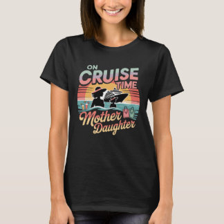 T-shirt Tropical On Cruise Time Mother Daughter with Palm 