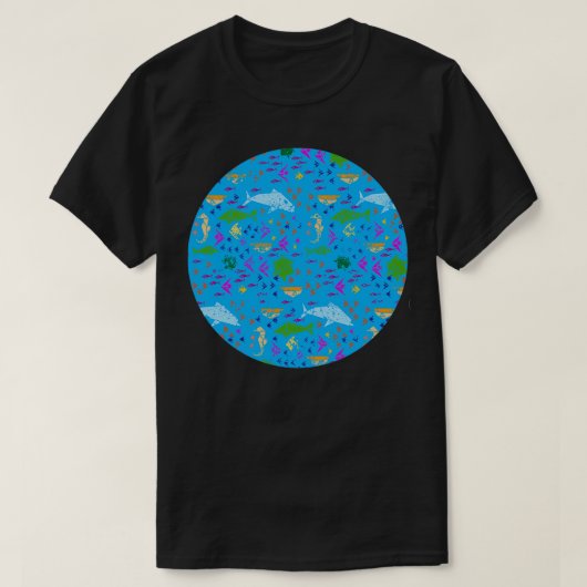T-shirt Tropical Origami Under the Sea (Design devant)
