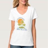 T-shirt Tropical Palm Tree Beach Trip Sunset Cute Custom (Devant)