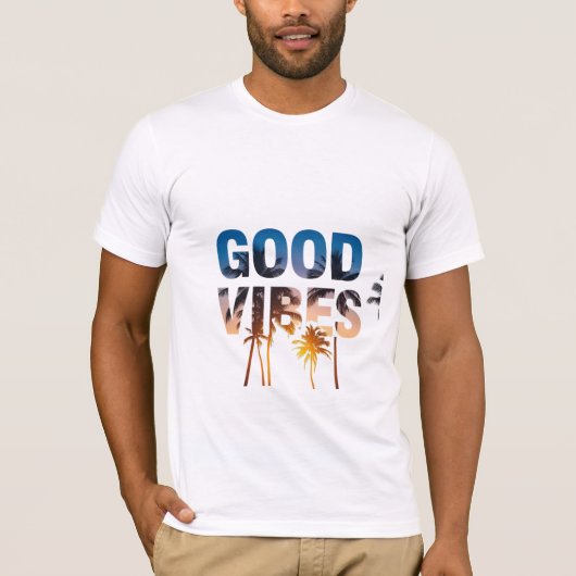T-shirt Tropical Paradise Good Vibes (Devant)