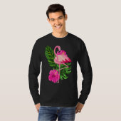 T-shirt Tropical Pink Flamingo Flamingos Pink Bird (Devant entier)