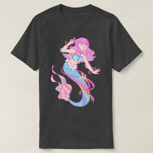 T-shirt Tropical Rouge Precure Mermaid Laura (Design devant)