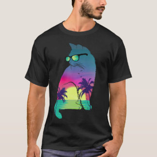 T-shirt Tropical summer cat
