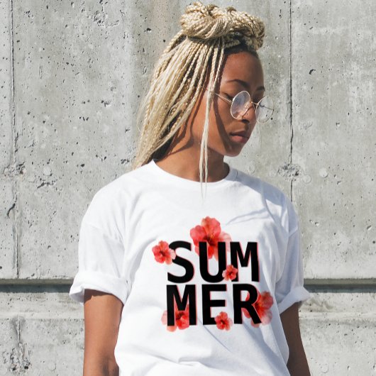 T-shirt Tropical Summer Hibiscus